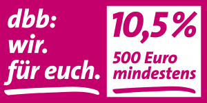 ebb: wir. für euch. 10,5% 500 Euro mindestens - Einkommensrunde in Berlin / Großdemonstration am 5.12.2023 in Düsseldorf
