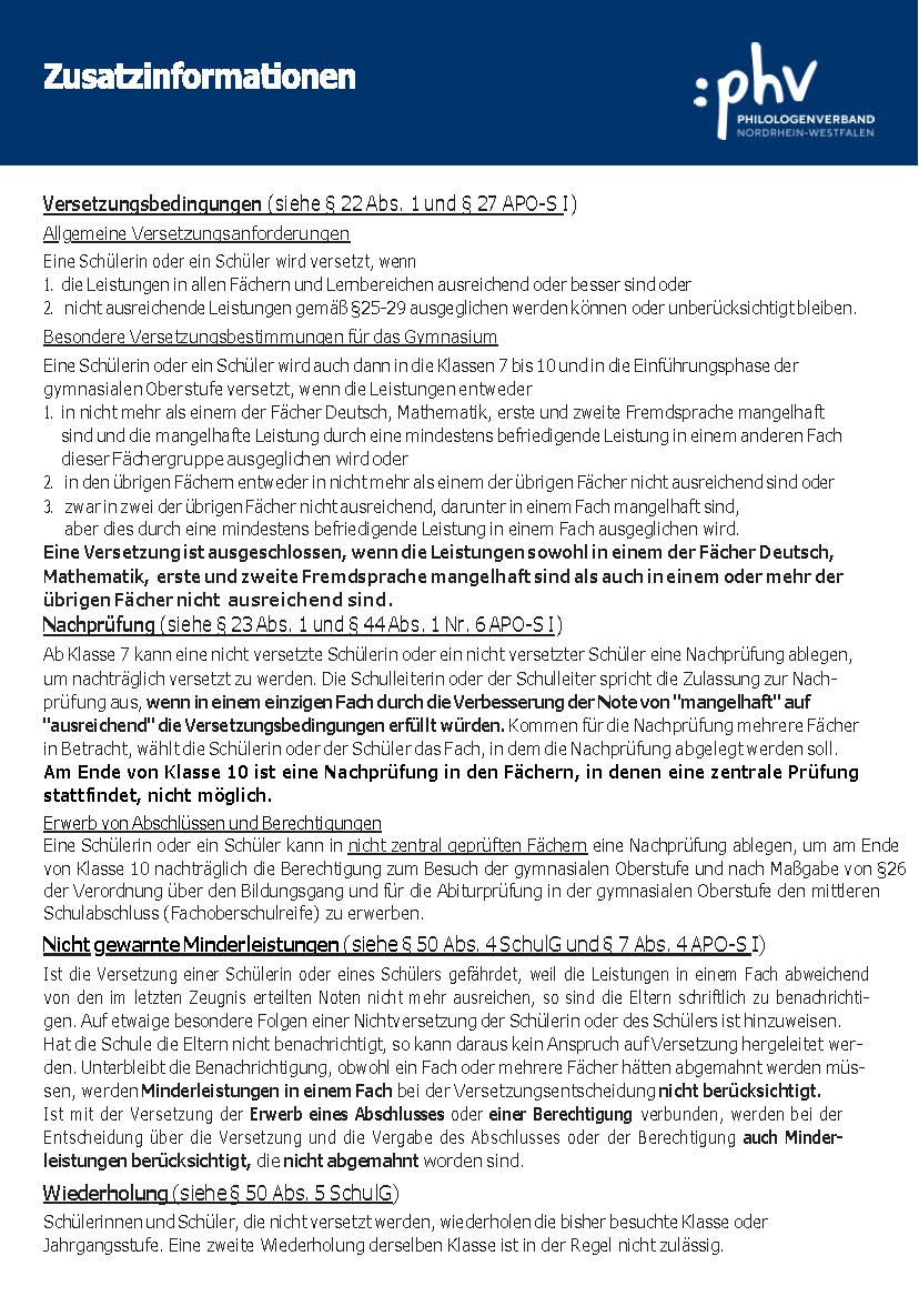 Versetzungsbestimmungen Gym überarbeitete Fassung