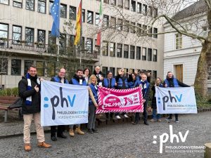 Mahnwache von PhV-Mitgliedern